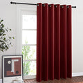 Glass Door Curtains for Window (Burgundy Red / 80"W x 84"L (Pack of 1))