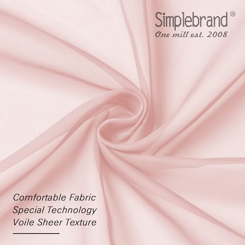 Blush Sheer Curtains 96 Inches Long (Blush / 42"W x 96"L (Pack of 2))
