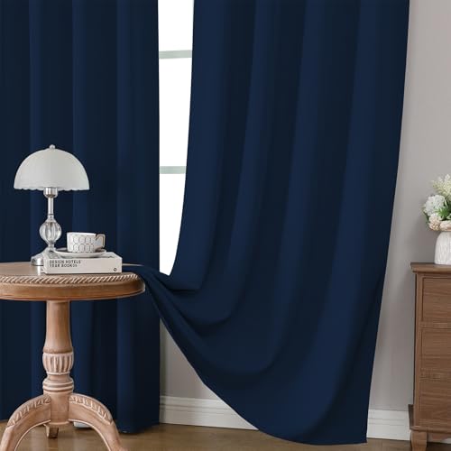Navy Blue Blackout Curtains Customize (Navy Blue / Customsize)