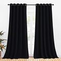 Blackout Draperies Window Curtain Panels (Black / 70"W x 108"L (Pack of 2))
