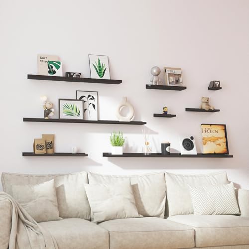 Black Floating Shelves for Wall Decor (Black / 23.6in)