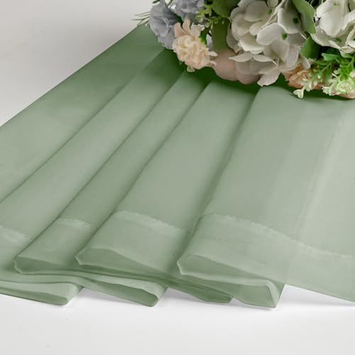 Sheer Curtains (Sage Green / 42"W x 78"L (Pack of 2))