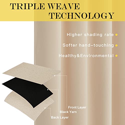 72 inch Bedroom Curtain (Biscotti Beige / 46"W x 72"L (Pack of 1))