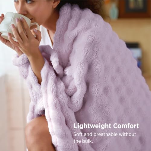 Cloud Bubble Throw Blanket (06 Light Purple / Throw (50" X 60"))