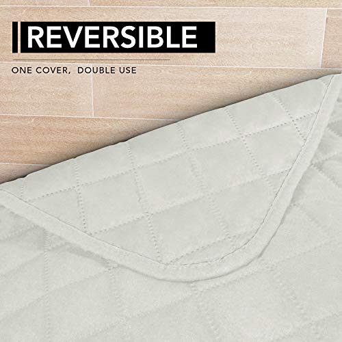 Sectional Couch Covers for Dogs L Shape Sofa Cover Reversible Sofa Slipcover Chaise Lounge Cover Furniture Protector Cover for Pets Dog Cat (42" x 52" / Ivory/Ivory)