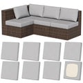 8Pcs Outdoor Cushion Covers (Air-grey / Square-large + Square)