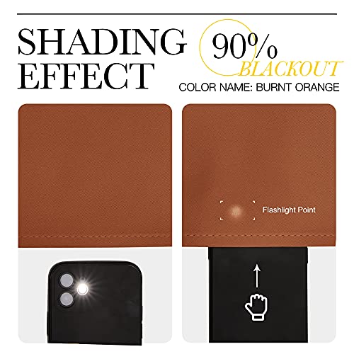 Blackout Curtains and Drapes (Burnt Orange / 42"W x 63"L (Pack of 2))