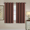 Blackout Curtain for Living Room Thermal Insulated Window Treatment Curtain 54 inch Length Energy Saving Solid Grommet Top Blackout Drape (52"W x 54"L (Pack of 1) / Rust)