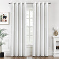 Pure White Blackout Bedroom Curtains Drapes 96 Inch Long 52"x96" (Pure White / 52"W x 96"L (Pack of 2))