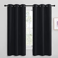 Black Blackout Curtains for Bathroom 42" Wide x 68" Long 2 Panels (Black / 42"W x 68"L (Pack of 2))