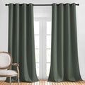 Living Room Curtains 95 inch Long (Dark Mallard / 52"W x 95"L (Pack of 2))