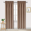 Blackout Curtains for Bedroom Living Room 38 x 84 Inch Long Khaki (Khaki / 38"W x 84"L (Pack of 2))