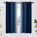 Ombre Curtains Blue and Greyish White for Living Room (42"W x 63"L (Pack of 2) / Blue)