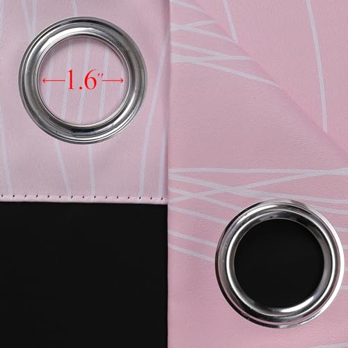 Pink and Teal Ombre Blackout Curtains for Bedroom 72 Inch (Pink and Teal / 42"W x 72"L (Pack of 2))