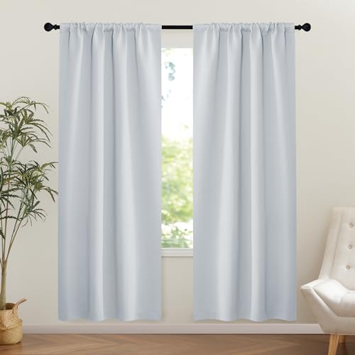 1 Panel Room Darkening French Door Curtain (Greyish White (Pack of 1) / 36"W x 72"L (Pack of 1))