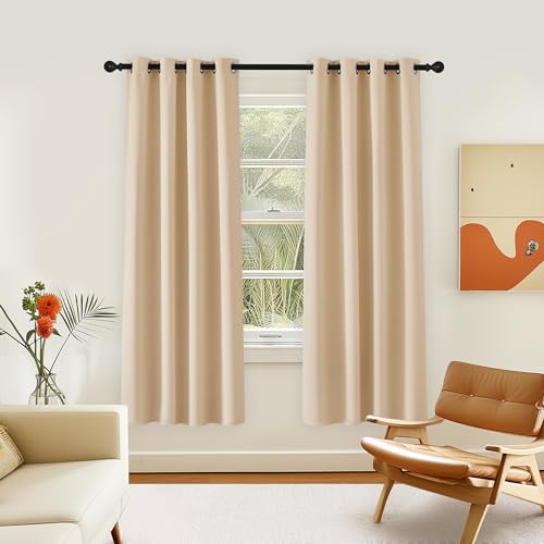 72 inch Bedroom Curtain (Biscotti Beige / 46"W x 72"L (Pack of 1))