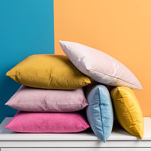 12x20 Lumbar Velvet Throw Pillow Covers Set of 2 (Gold / 20" x 12" (Pack of 2))