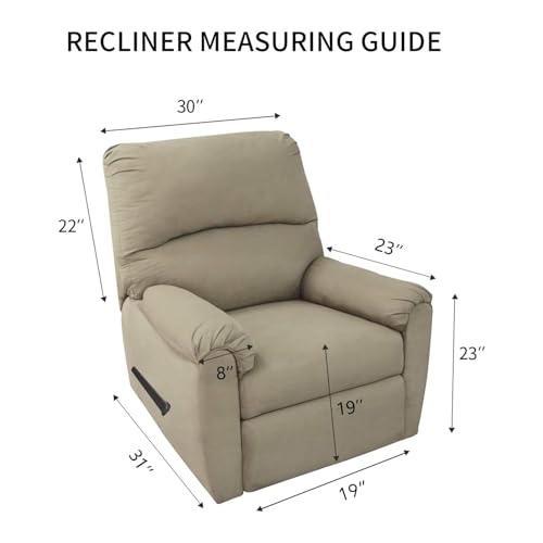 Reversible Recliner Chair Covers Couch Covers for Dogs (Small Recliner / Black/Black)
