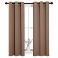 Blackout Window Curtains and Drapes for Kitchen (Cappuccino / 29"W x 45"L (Pack of 2))