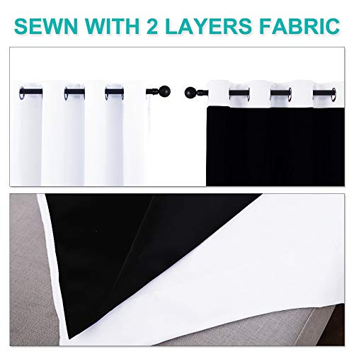 Pure White Blackout Curtains for Nursery 46" w x 90" L 2 Panels (Pure White / 46"W x 90"L (Pack of 2))