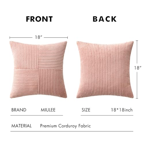 Pink Decorative Throw Pillow Covers for Couch 18x18 Inch (18" x 18" (Pack of 2) / Pink)