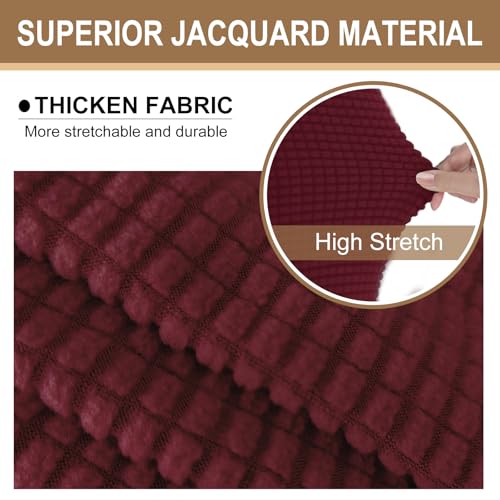Stretch Futon Cover Armless Bed Slipcover (Burgundy / Futon)