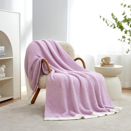Lilac Throw Blanket for Couch (Heather Lilac / Throw-XL (50"x70"))