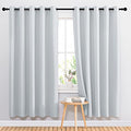 Room Darkening Curtains for Living Room (Greyish White / 66"W x 72"L (Pack of 2))