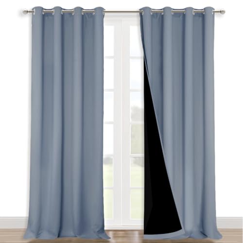 100% Blackout Blinds (Vintage Blue / 46"W x 96"L (Pack of 2))