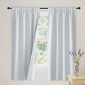 Short White 100% Blackout Curtains for Small Window (100% Blackout - White / 62"W x 72"L (Pack of 2))