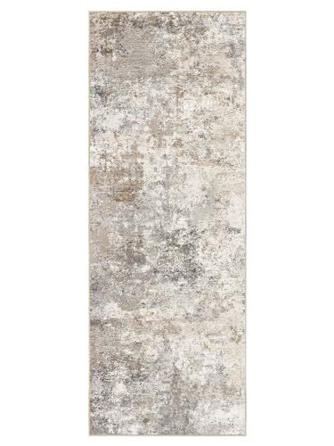 2x6 Washable Runner Rug for Hallway (Brown Grey / 2' x 6' (Runner))