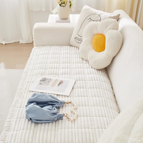 Couch Covers for Dogs Washable (White / 27.6" X 82.7")