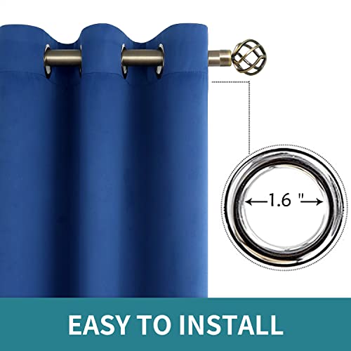 Blackout Curtains for Bedroom (Classic Blue / 42"W x 84"L (Pack of 2))