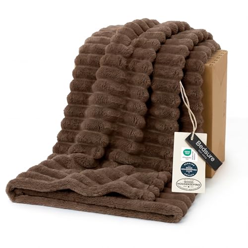 Soft Brown Throw Blanket for Couch Decor Gifts 50"x60" (Brown / Throw)