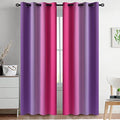 Ombre Pink and Purple Curtains for Bedroom (52"W x 84"L (Pack of 2) / Pink and Purple)