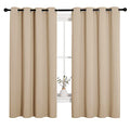 Biscotti Beige Blackout Curtains for Cafe 55" w x 68" L 2 Panels (Biscotti Beige / 55"W x 68"L (Pack of 2))