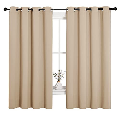 Biscotti Beige Blackout Curtains for Cafe 55" w x 68" L 2 Panels (Biscotti Beige / 55"W x 68"L (Pack of 2))