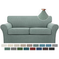 3 Piece Sofa Covers for 2 Cushion Couch Sofa Slipcover Soft Couch Cover for Dogs (Sofa (2 Cushion) / Dark Cyan)