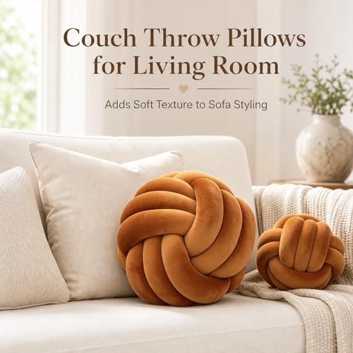 Caramel Knot Pillow Ball (A1-caramel / 8inch)