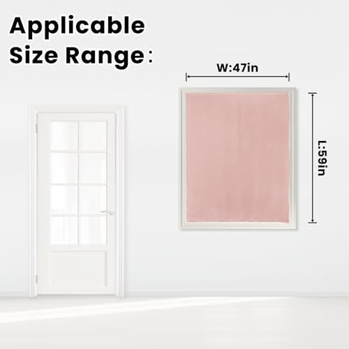 Self Adhesive Blackout Curtains (47"W x 59"L (Pack of 1) / Pink)