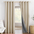 Cream Blackout Curtains for Living Room 52" w x 84" L 2 Panels (52"W x 84"L (Pack of 2) / Cream)