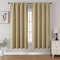 Beige Blackout Curtains 54 inch Length 2 Panels Set (Beige / 52"W x 54"L (Pack of 2))