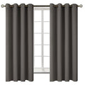 Grey Blackout Curtains for Bedroom 63 Inch Long (Grey / 52"W x 63"L (Pack of 2))