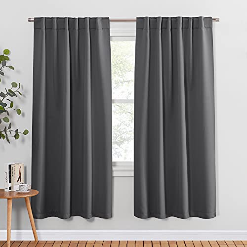 Blackout Window Curtains (Grey / 52"W x 63"L (Pack of 2))