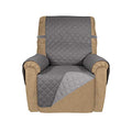 Reversible Recliner Chair Covers Couch Covers for Dogs (Small Recliner / Gray/Light Gray)
