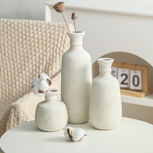 Ceramic Vase Set of 3 (011 - White)