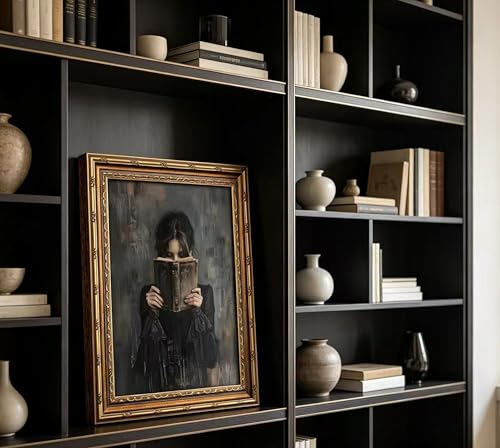 Vintage Gold Framed Woman Reading Wall Art (Woman Reading / 11"LX9"W)