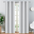 Blackout Curtains 38x90 inch Greyish White Thermal Drapes (Greyish White / 38"W x 90"L (Pack of 2))