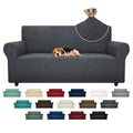 Super Stretch Couch Cover (Dark Grey / Large (72"-92"))