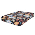 Printed Couch Cushion Covers (Black & Orange / Seat Cover Medium)